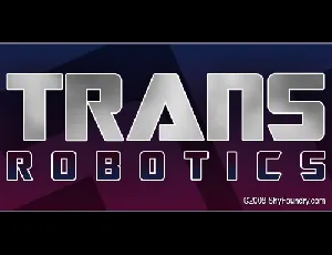 SF TransRobotics font