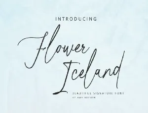 Flower Iceland font