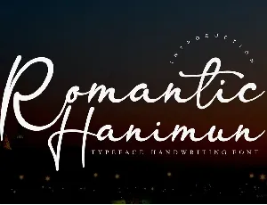 Romantic Hanimun Handwritten Script font