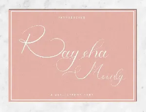 Raysha Moonly Demo font