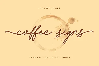 Coffee Signs font