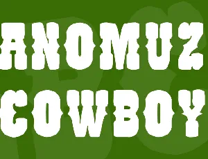 Tanomuze Cowboy font