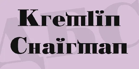 Kremlin Chairman font