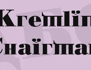 Kremlin Chairman font