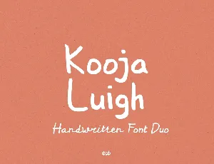 Kooja Luigh Demo font