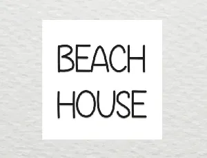 Beach House Display font