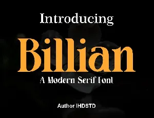 Billian font