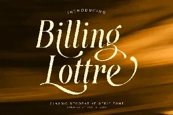 Billing Lottre font