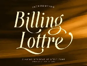 Billing Lottre font