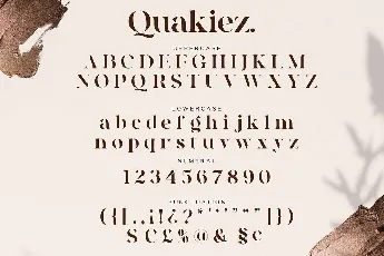 Quakiez Luxury Modern Serif font