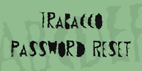 Trabacco Password Reset font