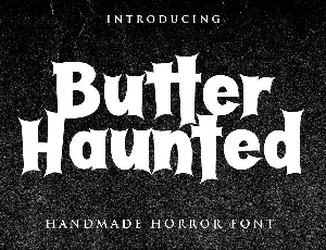 Butter Haunted Display font