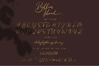 Billies Island font