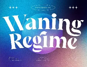 Waning Regime font