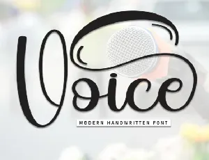 Voice Calligraphy font