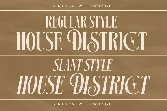 House District font