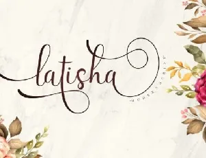 Latisha Calligraphy font