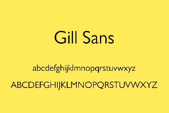 Gill Sans font