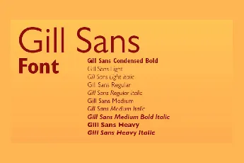 Gill Sans font