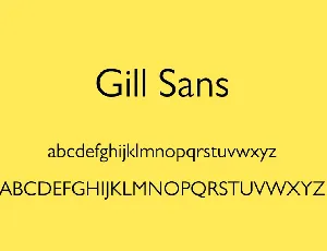 Gill Sans font