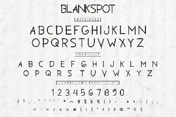 Blankspot Demo font