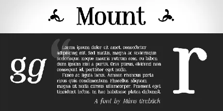 Mount PERSONAL USE ONLY font