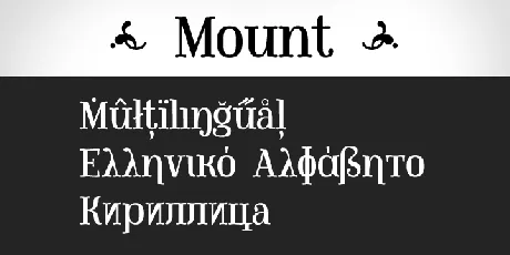 Mount PERSONAL USE ONLY font