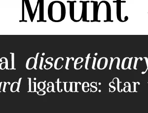 Mount PERSONAL USE ONLY font