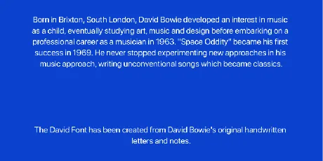 Bowies font