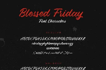 Blessed Friday Script font