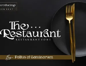 The Restaurant font