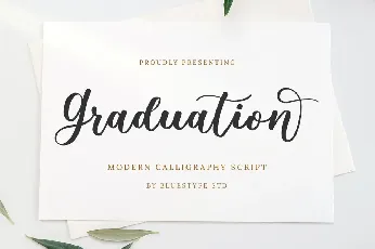 Graduation demo font