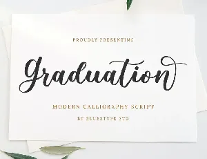 Graduation demo font