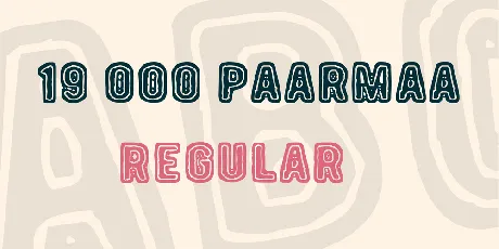 19 000 paarmaa font