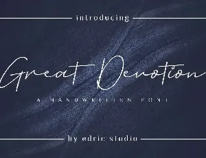 Great Devotion Demo font