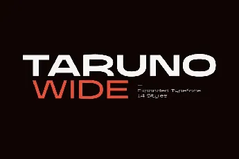 Taruno Wide Family font