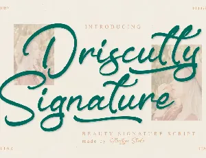 Driscutty Signature font