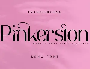 Pinkerston Sans Serif font