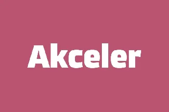 Akceler Family font