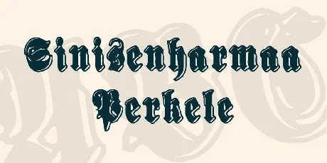 Sinisenharmaa Perkele font