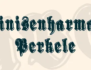 Sinisenharmaa Perkele font