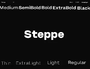 Steppe Family font