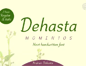 Dehasta Momentos font