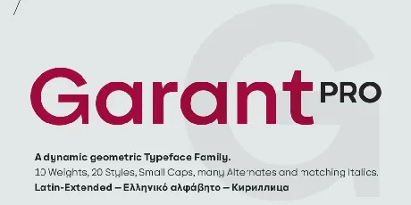 BF Garant Pro Family font