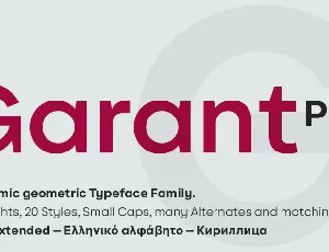 BF Garant Pro Family font