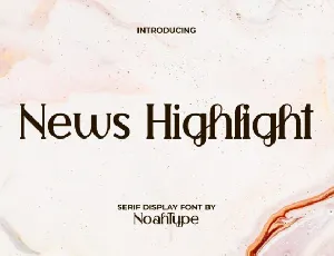News Highlight font