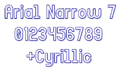 Arial Narrow font