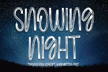 Snowing Night Display font