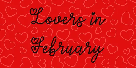 Lovers in February font