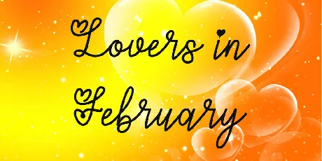 Lovers in February font